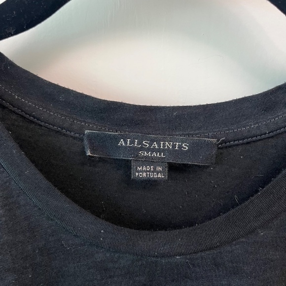 AllSaints Black Asymmetrical Hem Sleeveless Top Size S - Picture 5 of 10